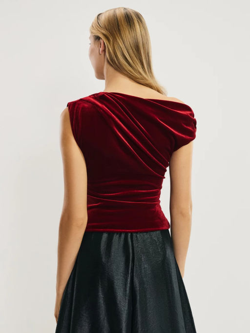 Асимметричный топ из бархата / Zarina