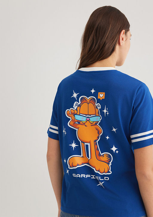 Garfield Bask?l? Mavi Tisort фото 4