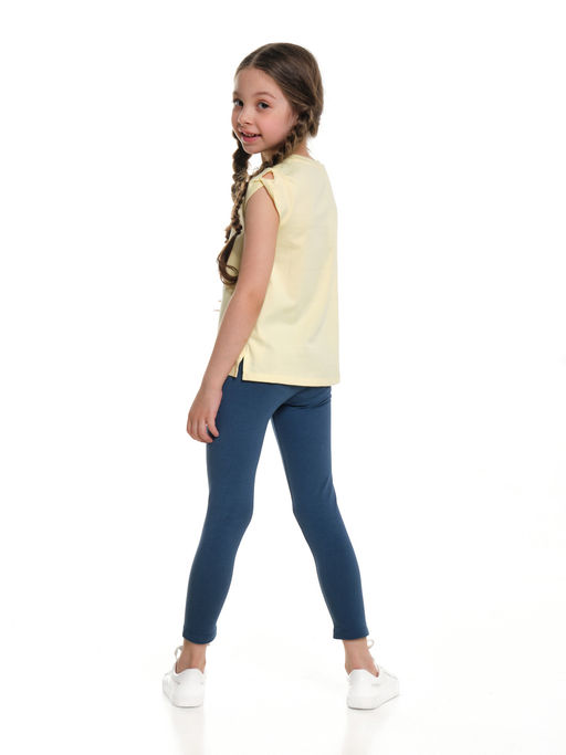 Комплект для девочки с лосинами UD 1945/7508 желтый - Mini maxi фото 10