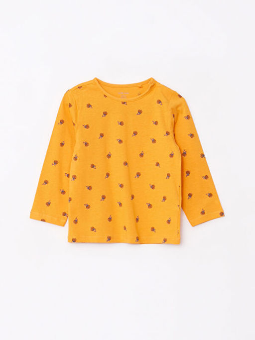 Bisiklet Yaka Uzun Kollu Bask?l? K?z Bebek Pijama Tak?m? - Waikiki фото 2