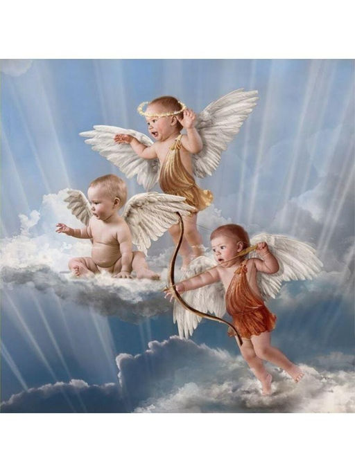 Алмазная мозаика без подрамника "Три ангелочка", 30х40 см