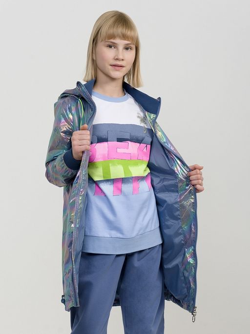 PELICAN, плащ для девочек, Синий  фото 4