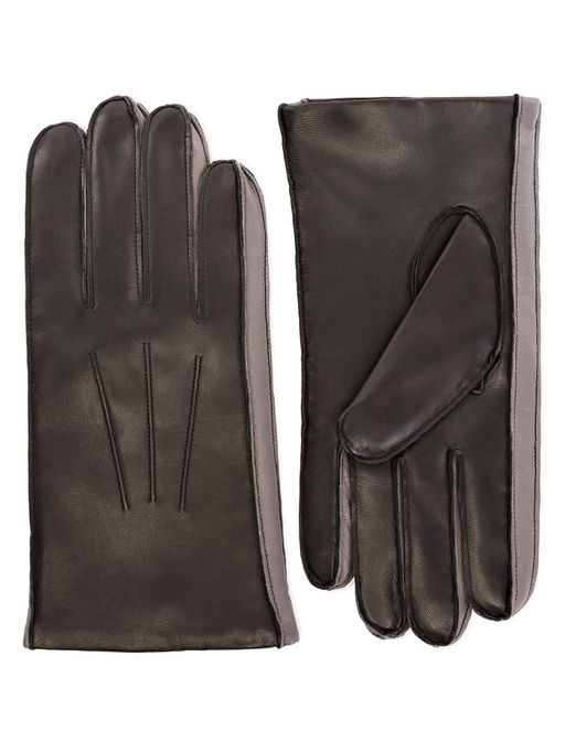 Перчатки мужские ш+каш. OS00109 black/grey - Eleganzza фото 2