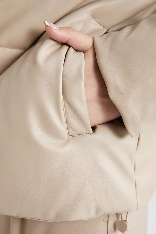 Водонепроницаемое пальто из искусственной кожи Relax Fit - Defacto фото 9
