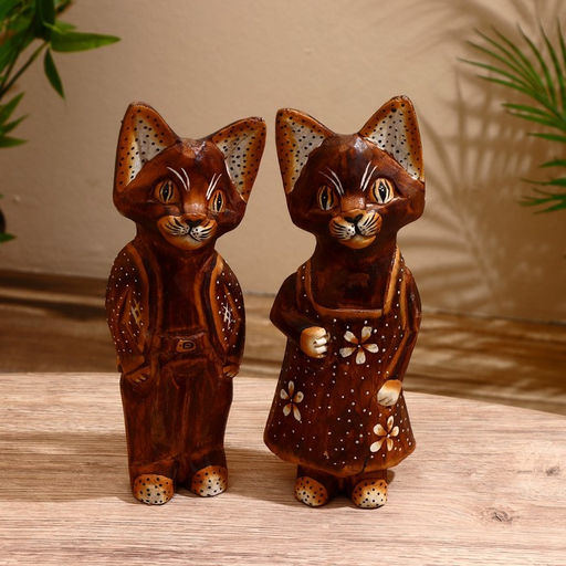 Сувенир «Парочка», 11×9×30 см, дерево