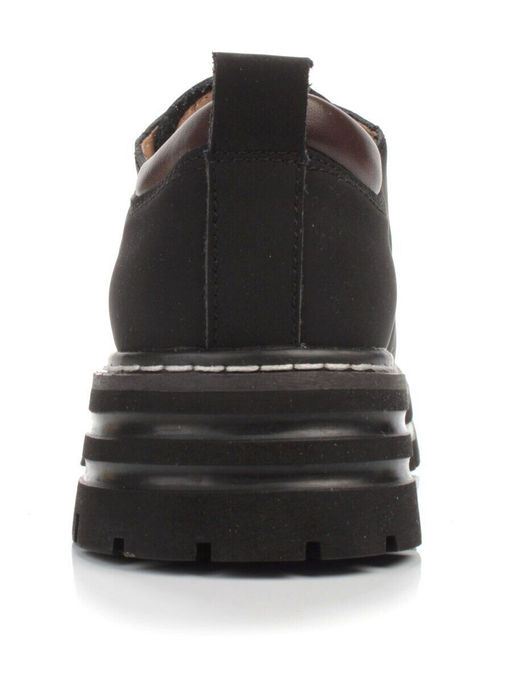 03-P8204-2 BLACK Полуботинки женские (натуральная кожа, нубук)