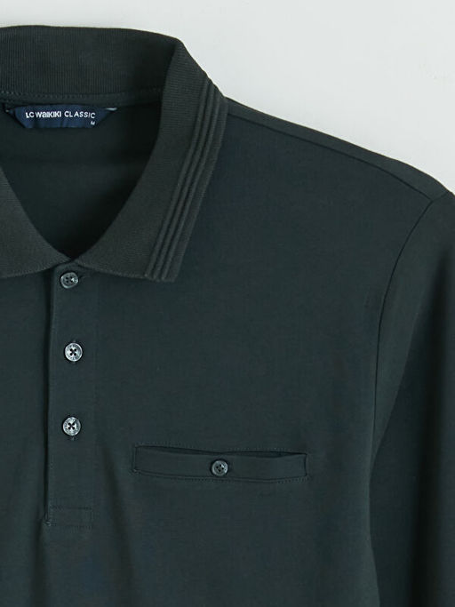 Polo Yaka Uzun Kollu Erkek Ti??rt