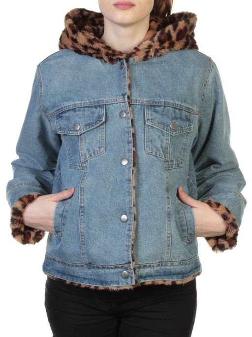 000 BLUE/BROWN Куртка джинсовая с плюшем Misifeer - Fashion фото 2