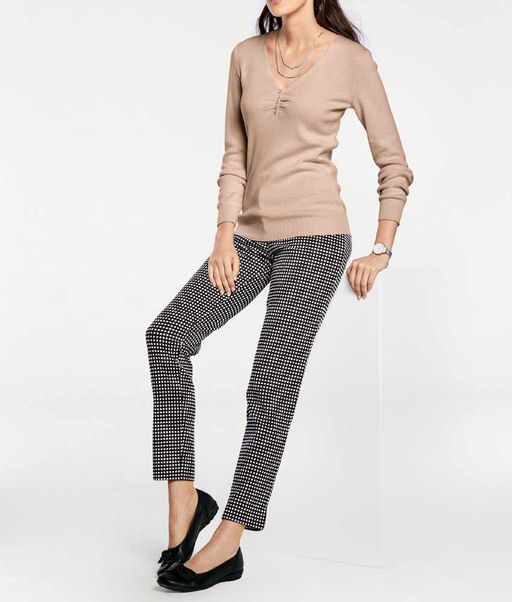 Пуловер, серо-бежевый - Patrizia dini фото 8