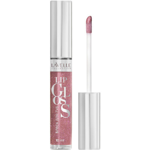 LavelleCollection Блеск для губ тон 51 LIP GLOSS SILVER LG-05 нежно-розовый искрящийся  фото 2