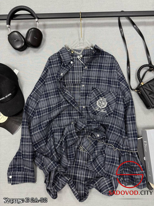 Рубашка в клетку женская