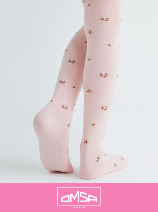 OMSA kids Collant 12Р43-2 с рисунком (розочки) - rosa chiaro  фото 11