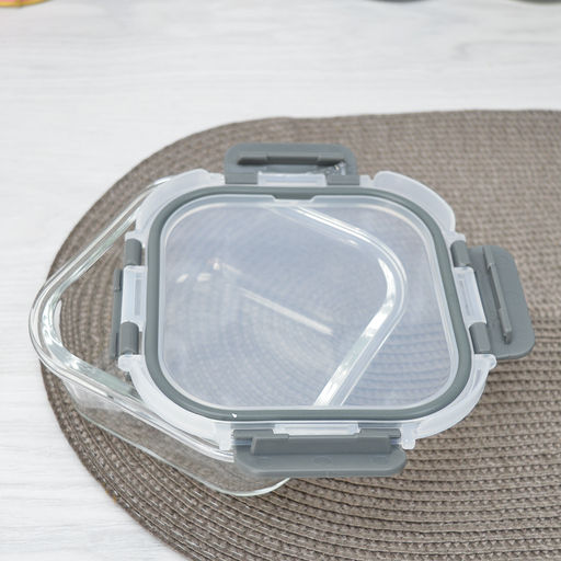 Контейнер, Praktisch, объем: 500 мл, из жаропрочного стекла с пластик крышкой со съёмными защёлками /Mallony/  фото 3