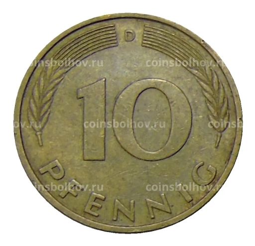 Монета 10 пфеннигов 1984 года D Германия