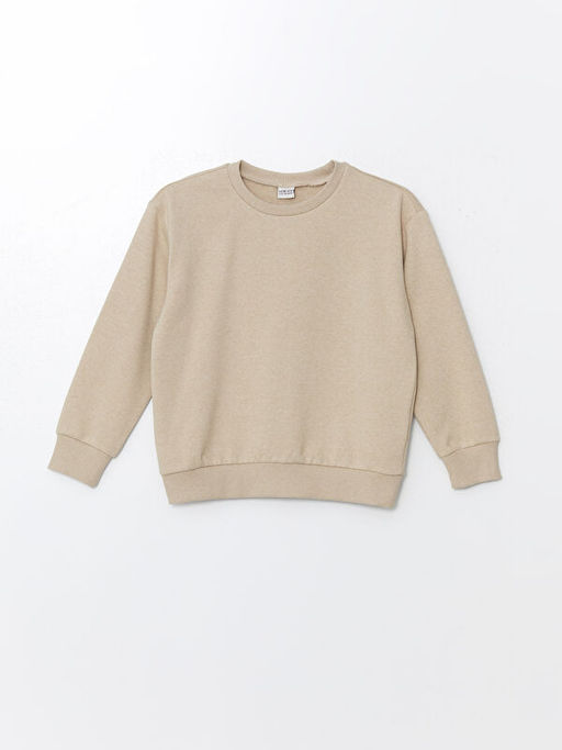 Bisiklet Yaka Basic Uzun Kollu K?z ?ocuk Sweatshirt