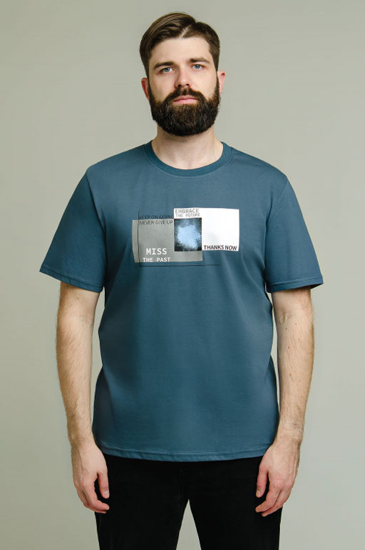 Арт. 61131 Футболка мужская 48-56 (5 шт) Цвет:изумруд - Идеал фото 5