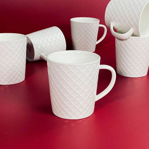 Набор из 6 кружек 350мл в под.уп. Фарфор арт.305-328 /LENARDI/