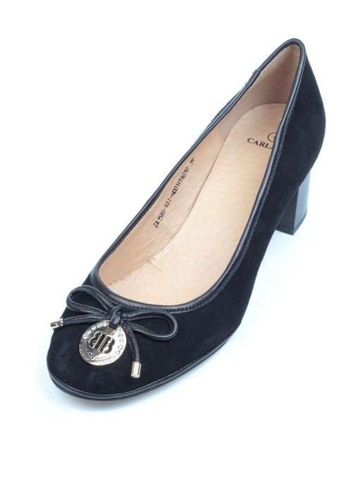 06-ZA158S-931-H001+YA010 BLACK Туфли женские (натуральная замша) - Фабричный китай фото 5