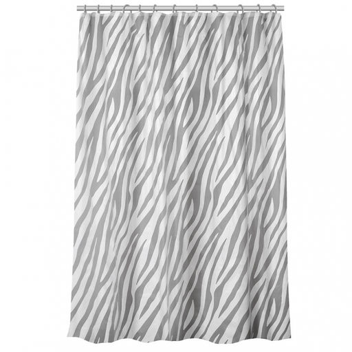 Шторка для ванной 180*180 см, ZEBRA белый, ПЕВА, SWC-50-22 арт. 461-640