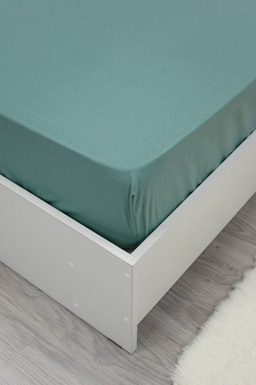 Простыня на резинке аквамарин 180х200 бязь 120гр/м Текстильная коллекция