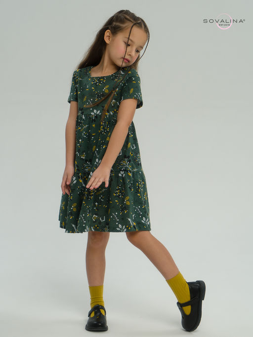 Платье Тия горчичные ветки - Sovalina фото 23