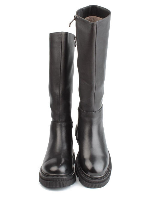 02-FK888-1M BLACK Сапоги зимние женские (натуральная кожа, байка, натуральный мех)