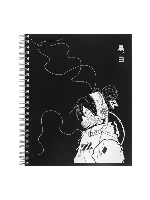 Компл тетр из 3шт 96л кл на гребне Аниме.ч/б Девочка, обл мел карт, офсет (10296901)