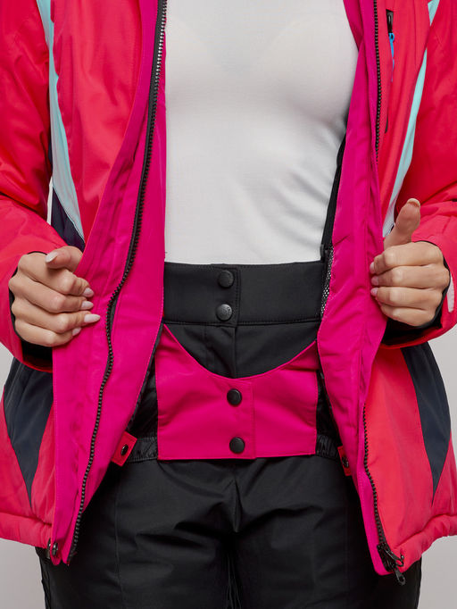 Горнолыжная куртка женская зимняя розового цвета 2201-1R - Chunmai фото 8