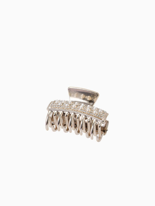 Цена за 6 шт. Крабик для волос «Бурлеск», бусины стразы, 6 см, золото