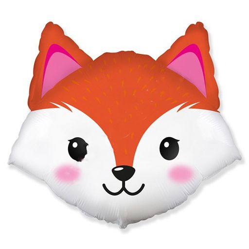 Шар фольгированный - фигурка "Лиса (голова)" 25*64см (И-121, 2311549, 901822) в инд. пакете