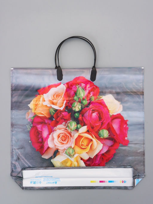 Цена за 10 шт. Пакет "Волшебный букет", полиэтиленовый с пластиковой ручкой, 38 х 34 + 3 см, 90 мкм