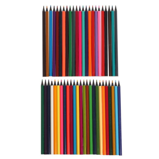 Карандаши цветные 48 цветов в тубусе, корпус шестигранный (пластиковые) чёрное основание