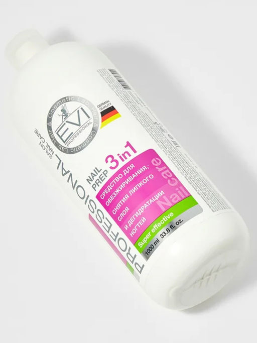 EVI professional Средство для обезжиривания ногтей, снятия липкого слоя и дегидратации ногтей 3 в 1, 1000 мл