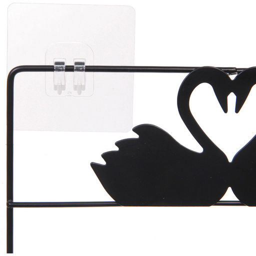 Органайзер металлический подвесной универсальный "ФАНАДЕРО", цвет черный, две полки, с крючками, 25*13*48см (лейбл)