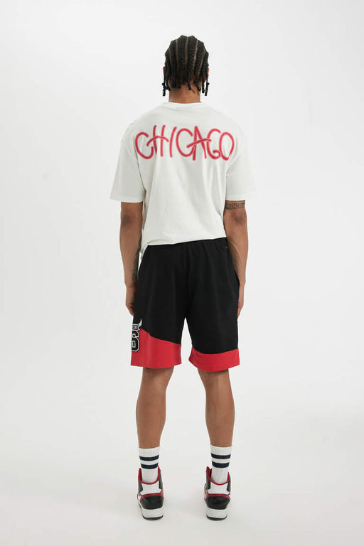 DeFactoFit Шорты прямого кроя стандартного кроя NBA Chicago Bulls  фото 6