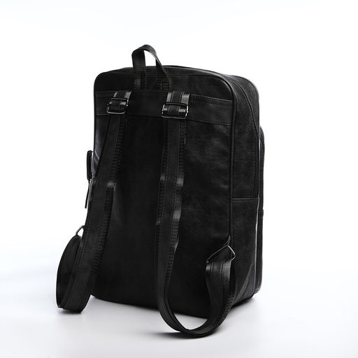 Рюкзак мужской на молнии, 2 наружных кармана, цвет серый - Simaland фото 4