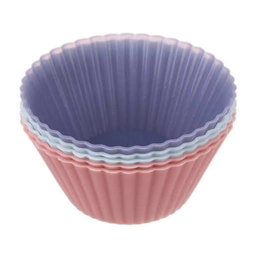 Формы для выпечки кексов/маффинов силиконовые 5шт. 7х3,5см (856-090)