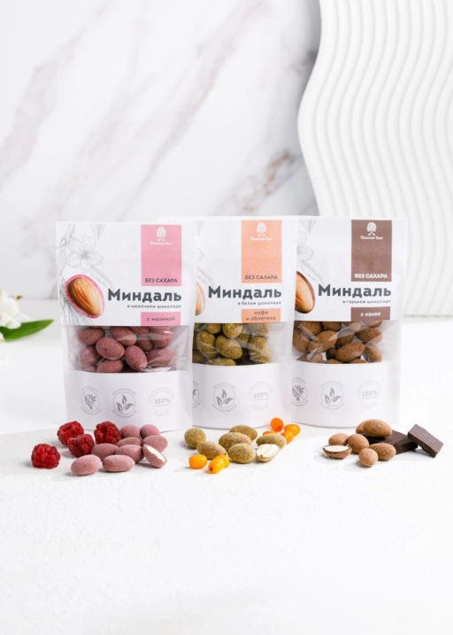 ? Миндаль в горьком шоколаде без сахара с корицей, 60 г - Сибирский кедр фото 15