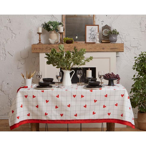 Скатерть Этель Love is 149х220см, 100% хлопок, саржа 190 г/м2  фото 3