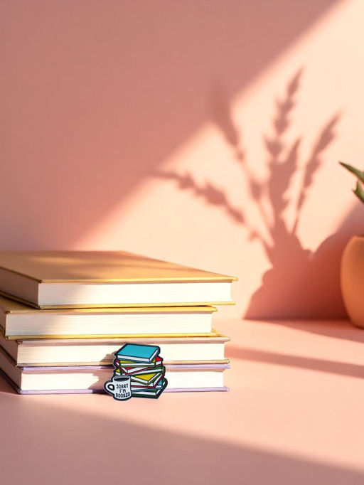 Значок «Книги», цветной в чёрном металле