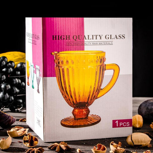 Кувшин для воды Magistro «Босфор» 1.1 л, стекло, жёлтый