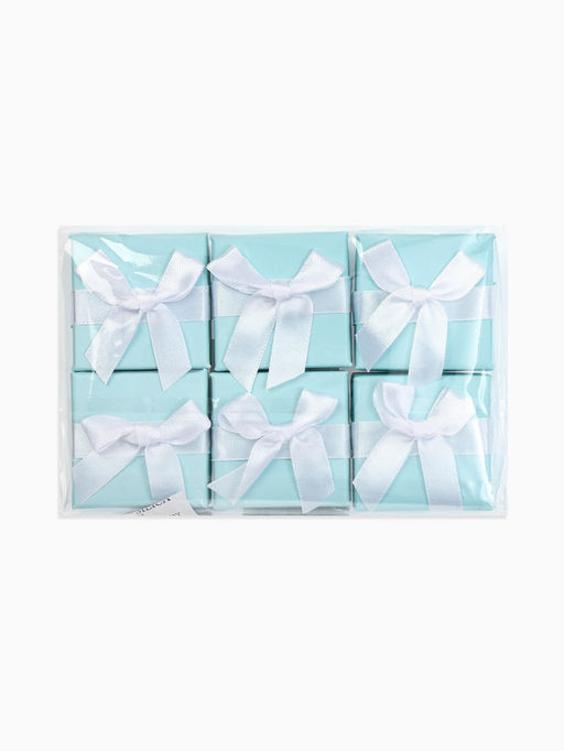 Набор коробочек подарочных 6 шт. под кольцо «Тиффани» 5×5, цвет бирюзовый (3593346)