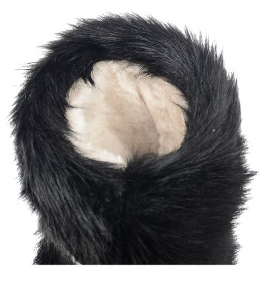 Унты женские на войлоке черные, замша, мех - черныйдлинноворсовый - Roshva фото 5