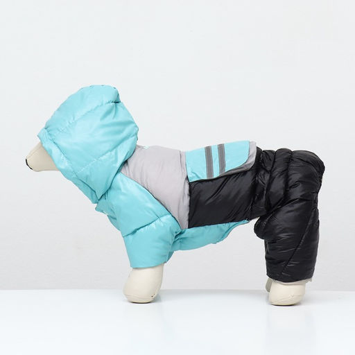 Комбинезон Анорак светоотражающий, размер 16 (ДС 36, ОГ 46, ОШ 35 см), чёрно-голубой - Simaland фото 4