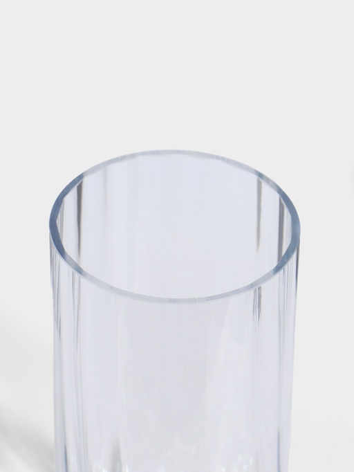 Ваза для цветов «Джетон» классик, 25×10 см, стекло, прозрачная