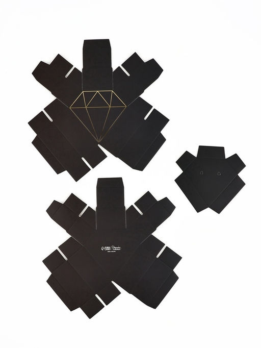 Цена за 5 шт. Коробка подарочная под бижутерию «Чёрная, тиснение», 10×9×3.5 см