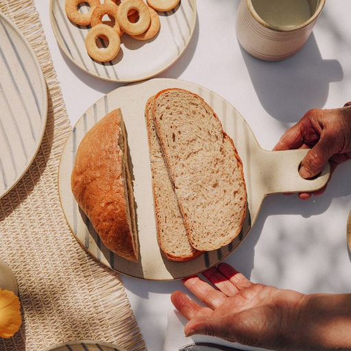 Блюдо для подачи SL Home «Райяс», 30×23 см, керамика, бежевое