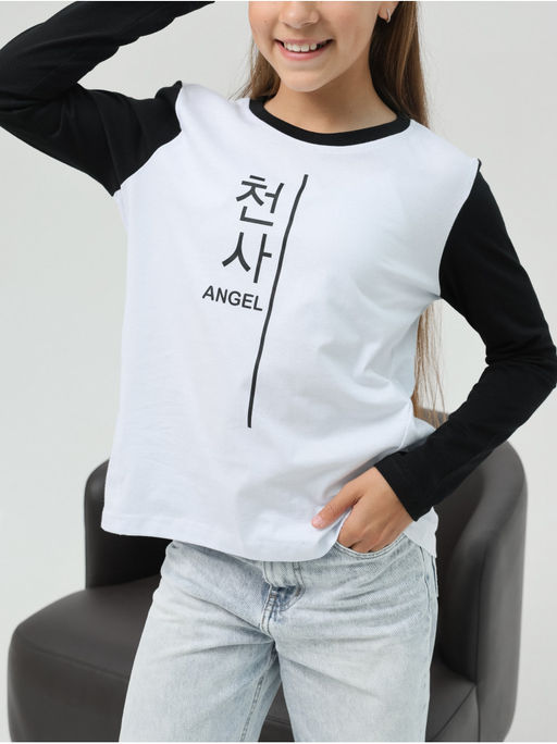 Лонгслив Ангел Детский Чер-Бел - София фото 6