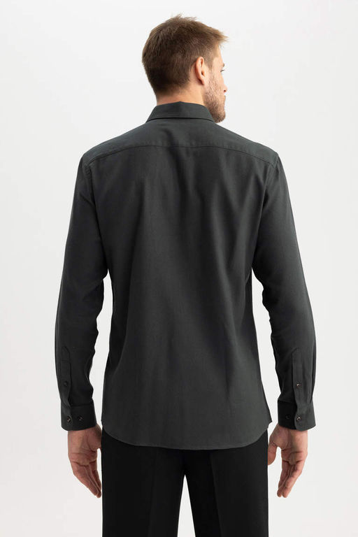 Фланелевая рубашка с длинным рукавом Modern Fit - Defacto фото 5