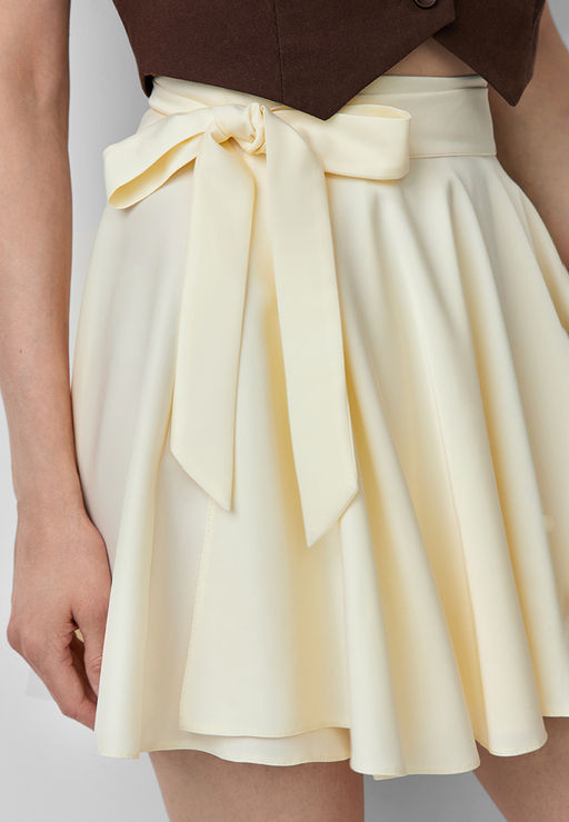 Юбка мини из сатина на завязках - Mollis фото 4